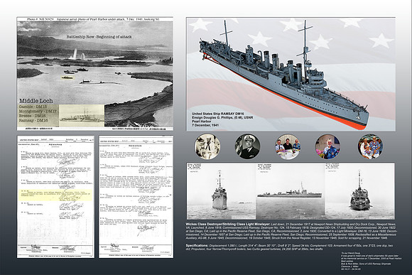 Doug Phillips • USS RAMSAY DM16 • Middle Loch • Pearl Harbor 7 December 1941